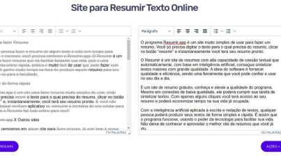 site para resumir texto